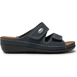 Tamaris Leather Mule - Navy