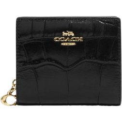 Coach Snap Wallet - Embossed Crocodile/Gold/Black