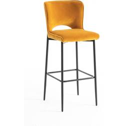 More4Homes Lily Velvet Mustard Bar Stool 104cm