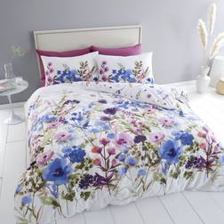 Catherine Lansfield Countryside Duvet Cover Multicolour, White (200x200cm)