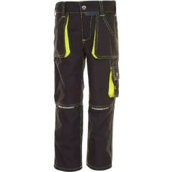 Planam 6110 Work Trousers - Anthracite Grey/Yellow