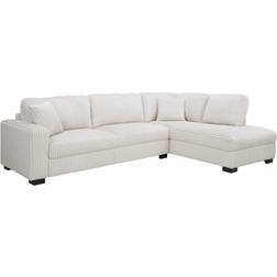 Brayden Studio Tristan Right-Hand Corner Cream Teddy Sofa 308cm 5 Seater