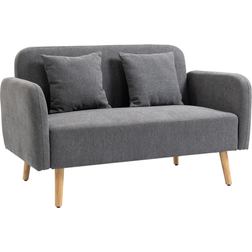 Homcom Modern Grey Sofa 130cm 2 Seater
