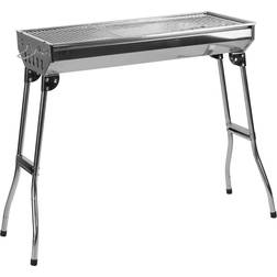 Marco Paul Half Barrel Stainless Steel Charcoal BBQ Grill Folding Portable