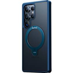 Torras Samsung Galaxy S25 Ultra Ostand Spin Hybrid Skal med Kickstand Mörkblå