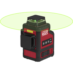 Meec Tools Korslaser Grön 3x360° 30 m