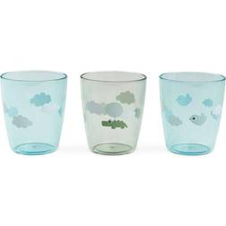 Done by Deer Happy Clouds Yummy Glas 3-pak, Grøn