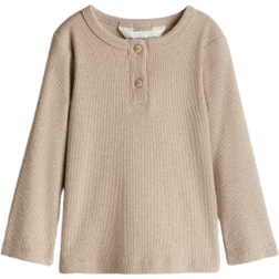 H&M Ribbet Bedstefartrøje I Bomuld - Brun