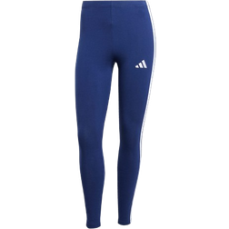 adidas Women Essentials 3-Stripes Cotton Leggings - Dark Blue/White