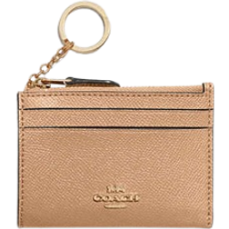 Coach Mini Skinny Id Case - Crossgrain Leather/Gold/Taupe