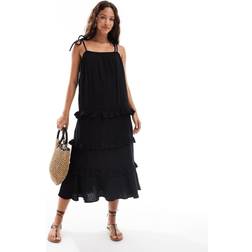 New Look Midi Sommerkjole - Lagdelt Og Sort