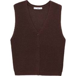 Mango Stickad Topp - Brun
