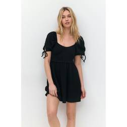 Gina Tricot Puff Sleeve Dress Miniklänningar - Svart