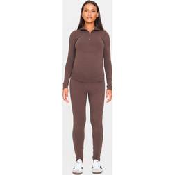 PrettyLittleThing Maternité Legging De Grossesse Doux Deluxe Chocolat 34