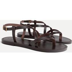 Stradivarius Platta Sandaler Med Remmar Läder - Brun