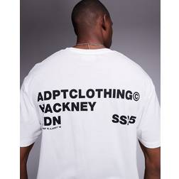 ADPT Oversized T-shirt Hackney Print - Hvid