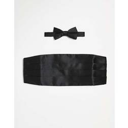 French Connection Bow Tie Cumberband Set - Black