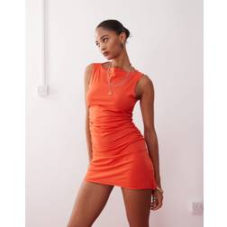 Monki Boat Neck Mini Dress - Red