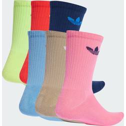 adidas Trefoil Cushion Crew Strumpor 6 Pack - Ash Blue/Night Indigo/Lucid Red