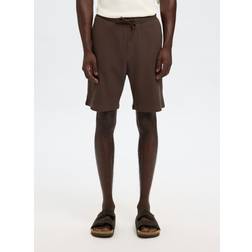 Selected Homme Co-Ord Waffle Shorts - Brown