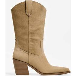 Bershka Comwboystøvler Beige