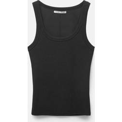 Pull&Bear Svart Ribbat Linne - Svart