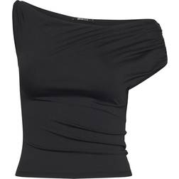 Gina Tricot Asymmetric Top - Svart
