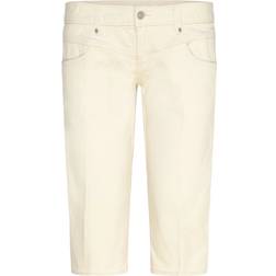 Monki Stretch Capri Pants - Off White