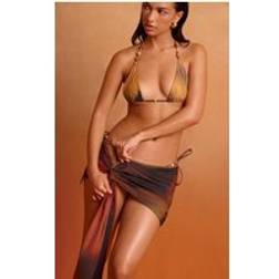 PrettyLittleThing Multi Blurred Print Chiffon Beach Skirt
