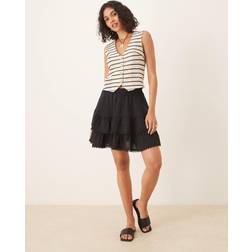 Gina Tricot Mini Boho Tiered Rara Skirt - Black