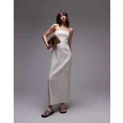 Topshop Bandeau Midi In Natural - Neutral