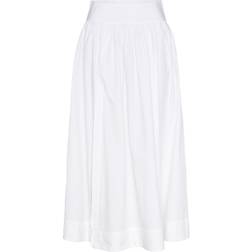 Gina Tricot Poplin Balloon Split Maxi Skirt - White