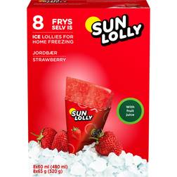 Sun Lolly Jordbær Is 8 Pak