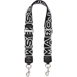Marc Jacobs The Outline Logo Webbing Strap - Black/Silver