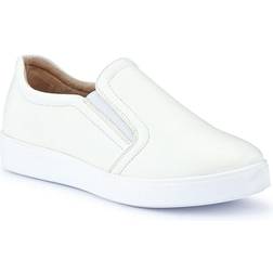 Pavers Wide-Fit Ladies' Slip-On Shoes - White