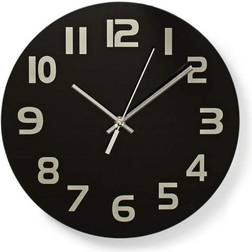 Nedis CLWA006GL30 Black Väggklocka 30cm