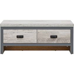 GFW Boston 2 Drawer Grey Coffee Table 48x87cm