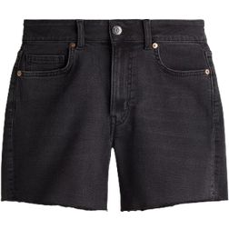 H&M Skinny High Shorts - Dark Denim Grey