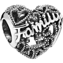 Pandora Family Heart Charm - Silver