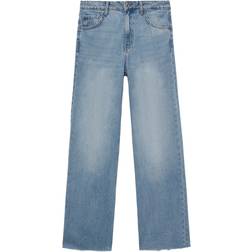 Mango Danila Wide-Leg High-Rise Jeans - Medium Blue