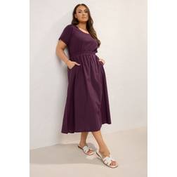 Yours Robe Midaxi Volantée En Jersey - Purple