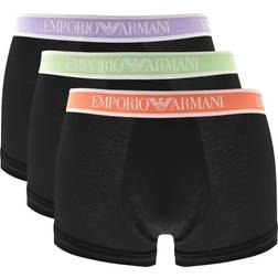 Emporio Armani Men's 3 Pack Trunks - Black