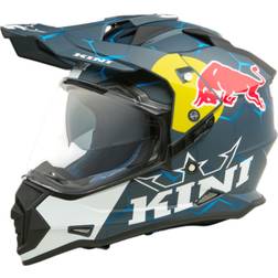 Red Bull Kini ADV 1.0 Motocross Helm - Weiss/Türkis/Blau Herren, Erwachsene