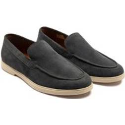 Thomas Crick FALDO Suede Leather Slip-on Casual Loafer Shoes - Navy