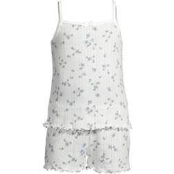 Lindex Pyjamasset I Pointelle Ss - Vit