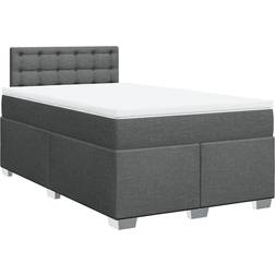 vidaXL mit Matratze 120x200 cm Grau Boxspringbett