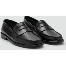 Mango Loafers Läder - Svart