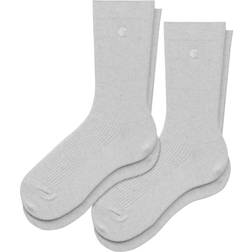 Carhartt WIP Madison Socks 2-pack - Ash Heather/White
