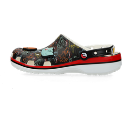 Crocs Pokemon Print Classic Clog Sandals Slides - Black White