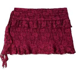 Bershka Blonde Minikjol Med Volang I Spets